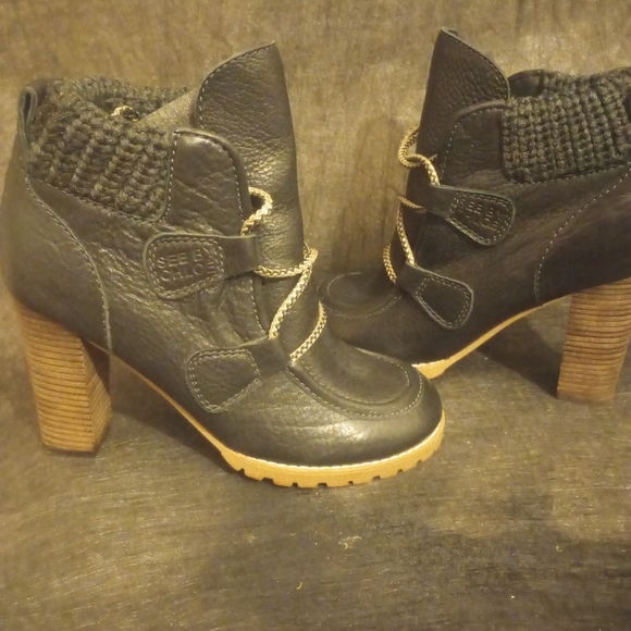 See by Chloe hi heel boots size 36 1/2 black leather . - Picture 13 of 13